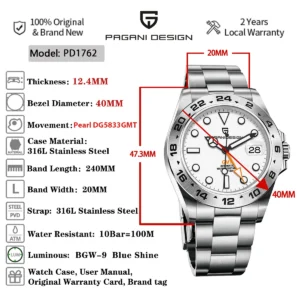 Pagani Design GMT Watch